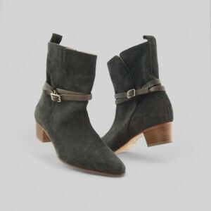 Alberto Fermani Gray Suede Ankle Boots EU 37.5